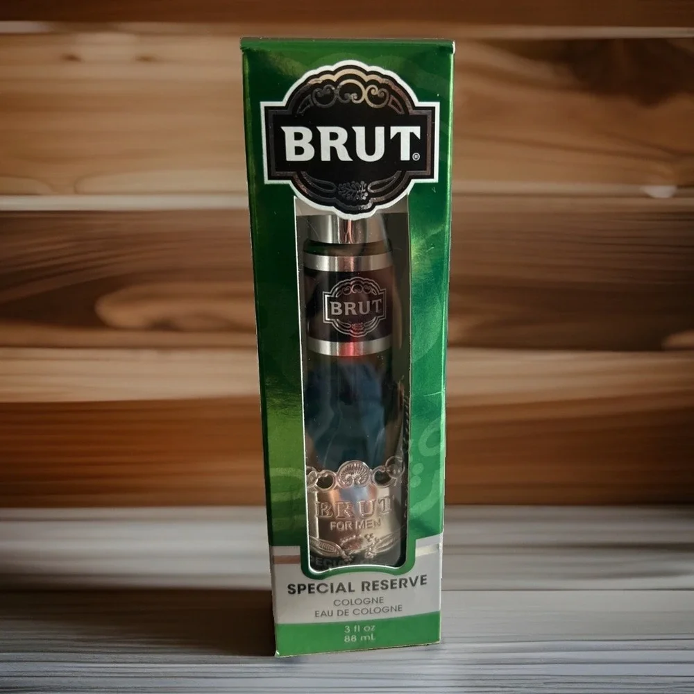 Brut Special Reserve Cologne 3 oz Spray forMen Vintage Glass Bottle New In Box